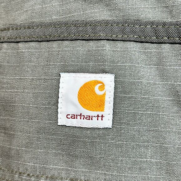 Vintage Carhartt Ripstop Relaxed Fit Green Tactical Cargo Pants 38 - Picture 9 of 10